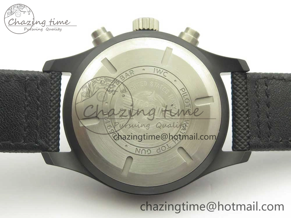 PILOT IW389001 ZF 1:1 Best Edition Ceramic Case Black Dial on Nylon Strap A7750 (Same Function As Genuine) GoodFit 7158