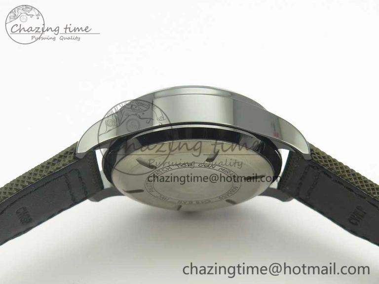 PILOT IW389001 ZF 1:1 Best Edition Ceramic Case Green Dial on Green Nylon Strap A7750 (Function Same As Genuine) WellDesigned 7160