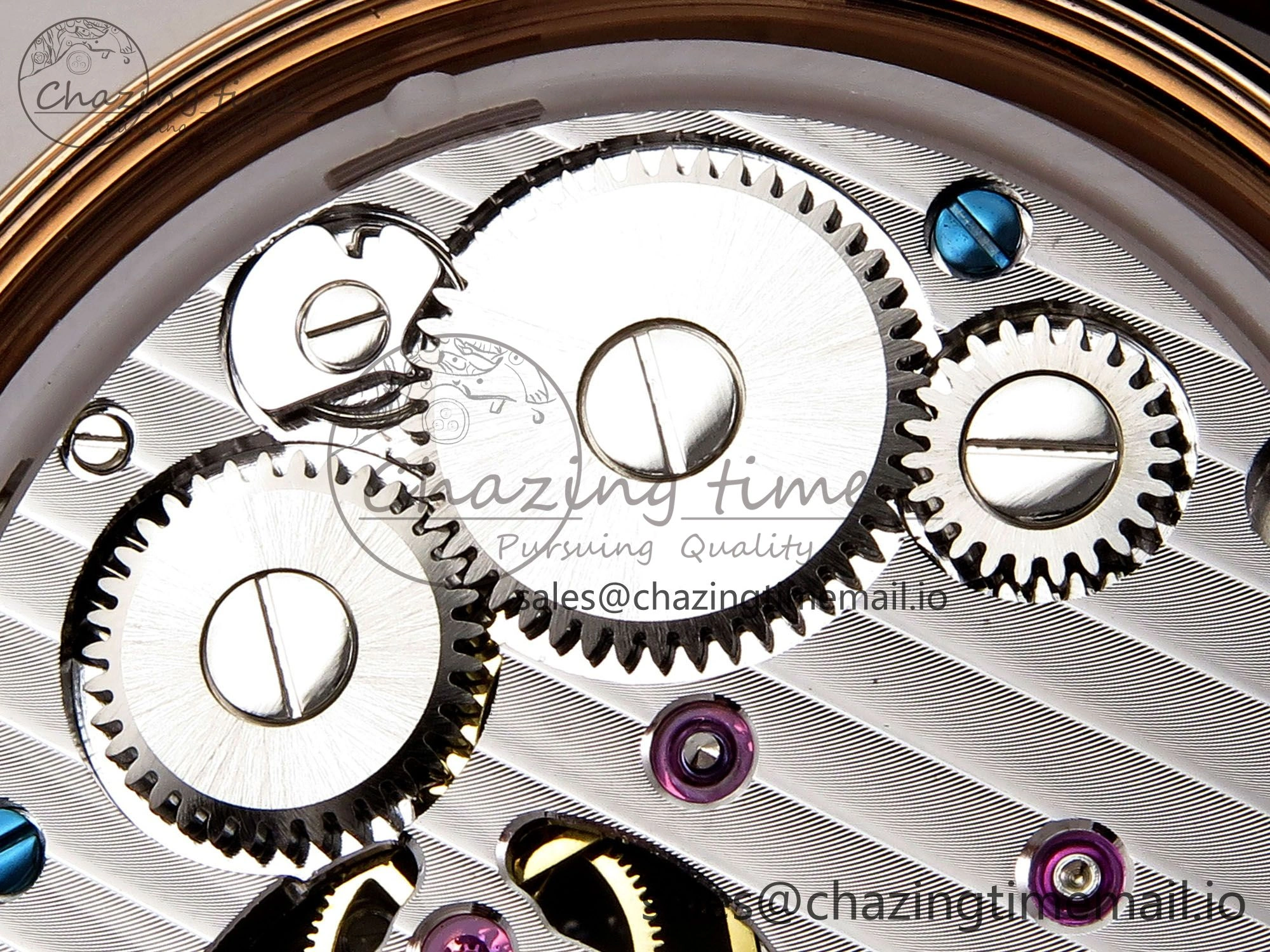 PP Tourbillon RG Diamonds Bezel RMSF Edition Black Starry Dial on Blue Leather Strap Contemporary 8682