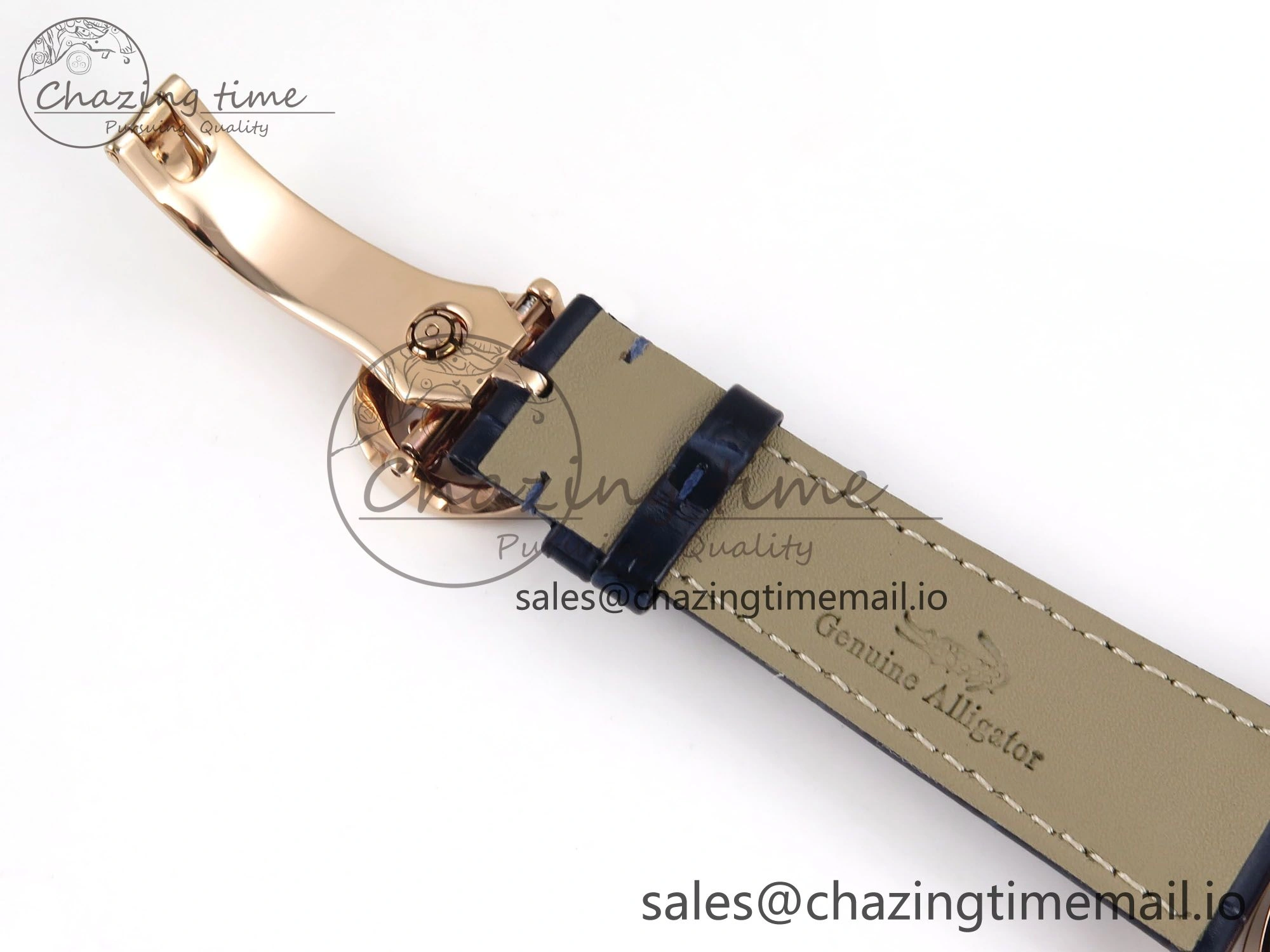 PP Tourbillon RG Diamonds Bezel RMSF Edition Black Starry Dial on Blue Leather Strap Contemporary 8682