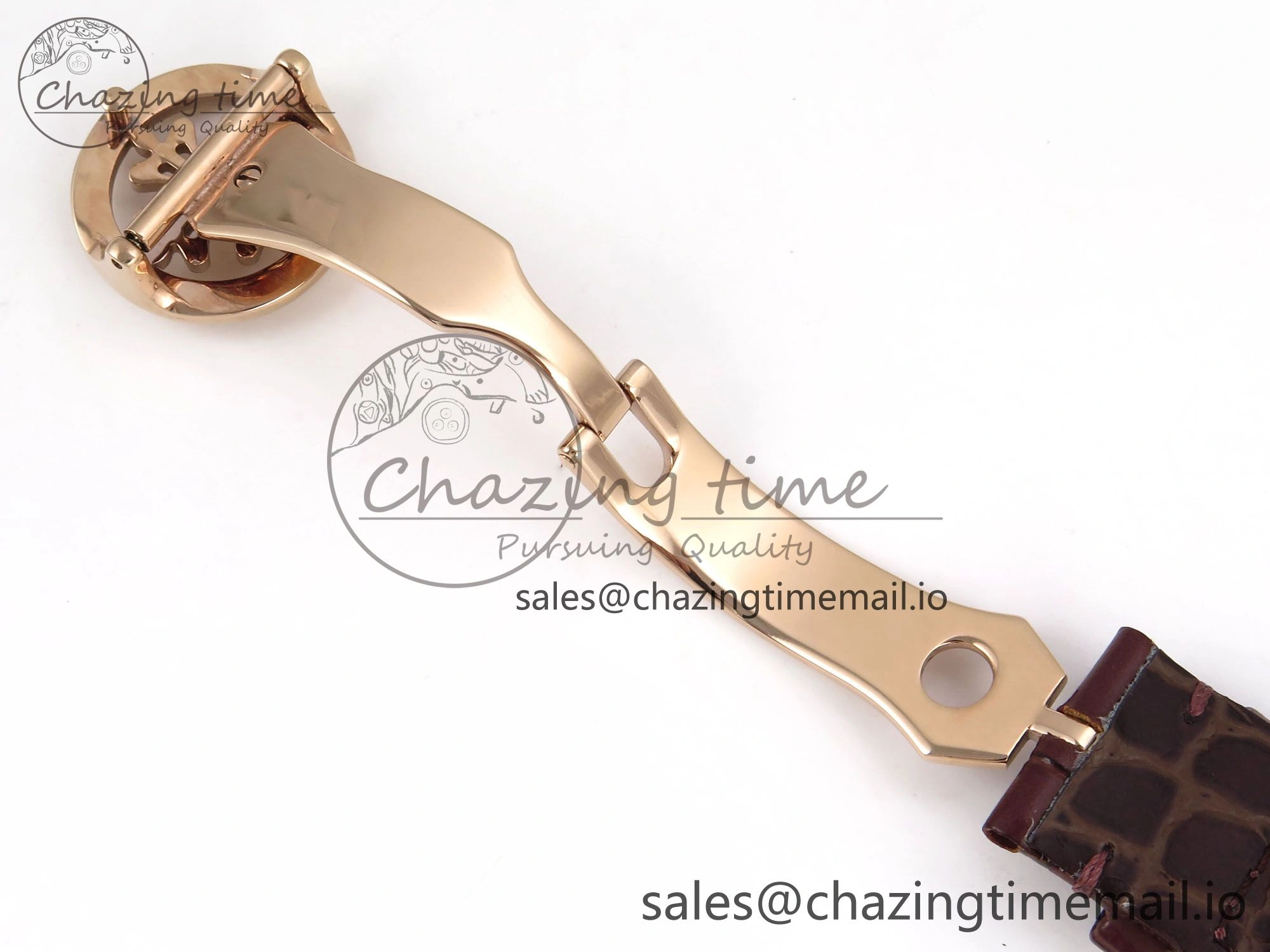 PP Tourbillon RG Diamonds Bezel RMSF Edition White Dial on Brown Leather Strap SportInspired 8681
