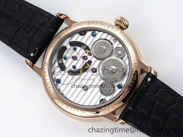 PP Tourbillon RG RMSF Edition Blue Dial on Blue Leather Strap Trendy 9869