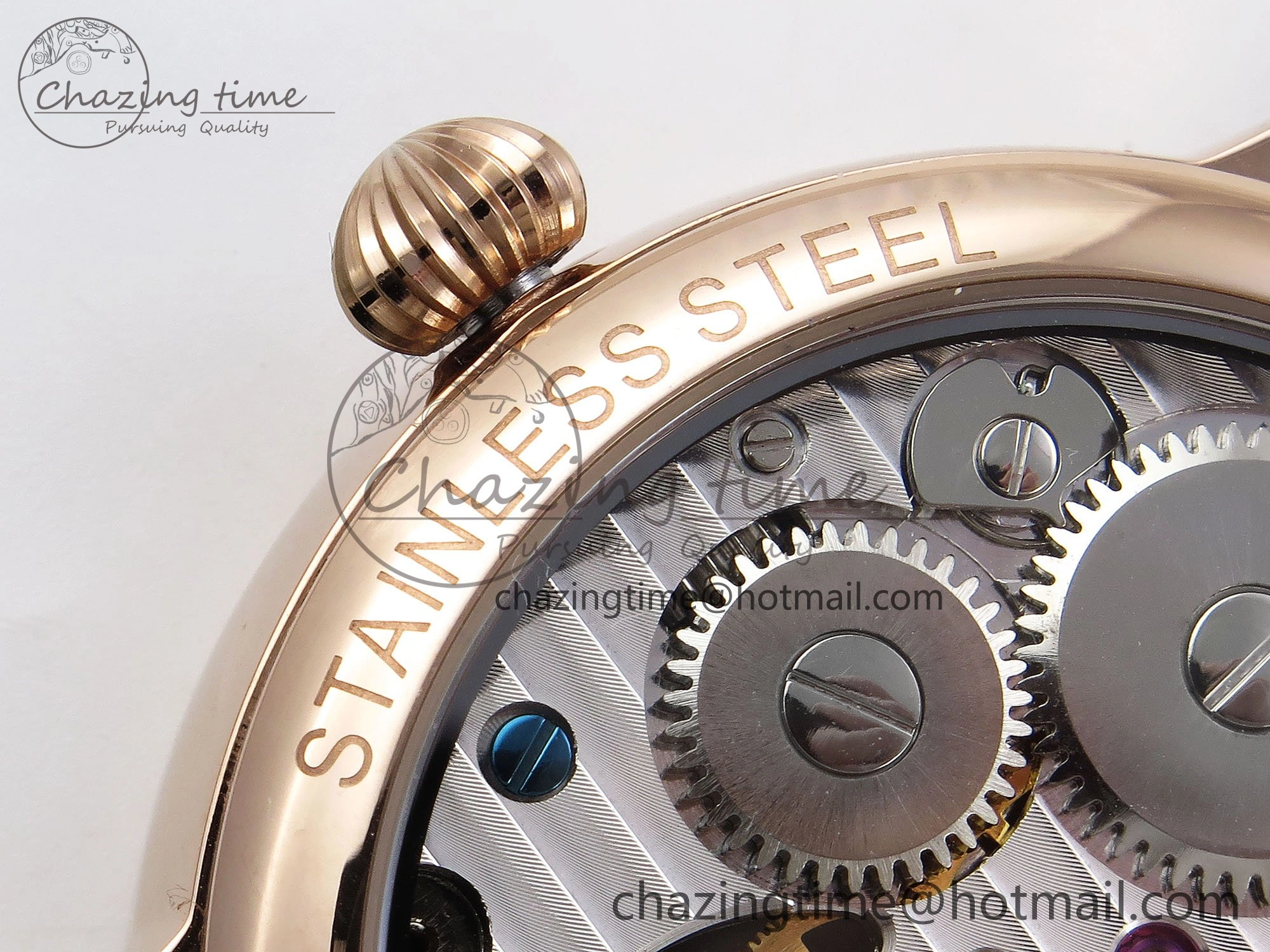 PP Tourbillon RG RMSF Edition Blue Dial on Blue Leather Strap Trendy 9869