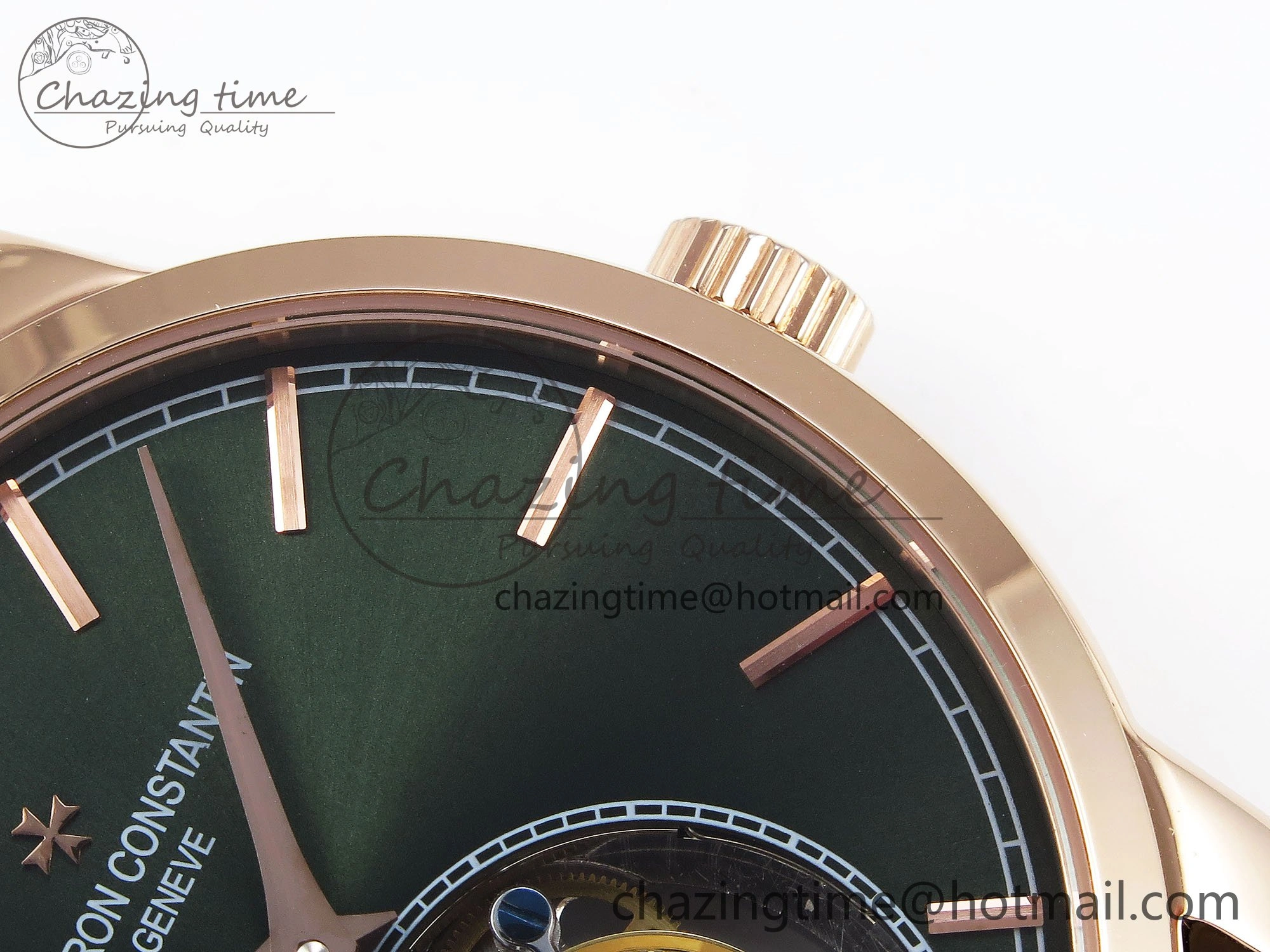 PP Tourbillon RG RMSF Edition Green Dial on Brown Leather Strap Functional 9870