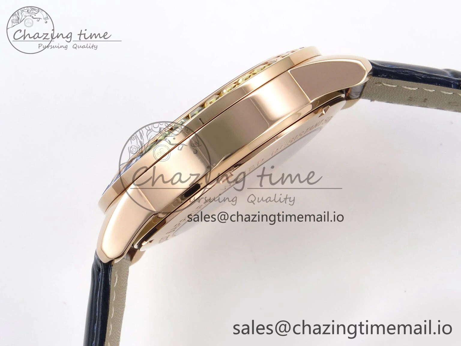 PP Tourbillon RG Rainbow Bezel RMSF Edition Black Starry Dial on Blue Leather Strap Tailored 8685