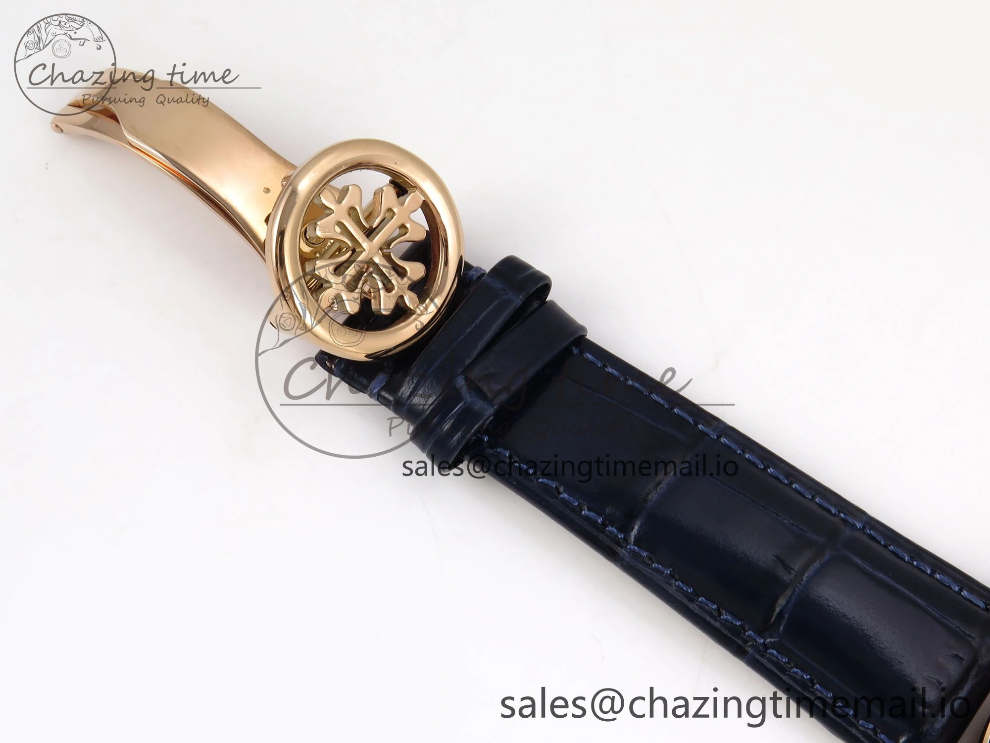 PP Tourbillon RG Rainbow Bezel RMSF Edition Black Starry Dial on Blue Leather Strap Tailored 8685