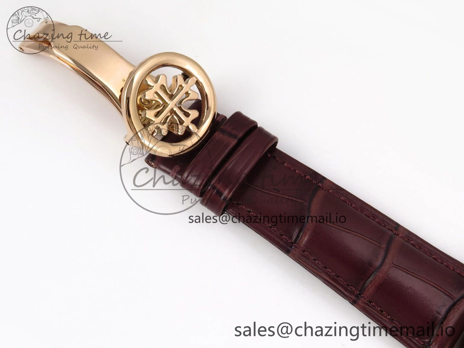 Sleek PP Tourbillon RG Rainbow Bezel RMSF Edition White Dial on Brown Leather Strap 8686