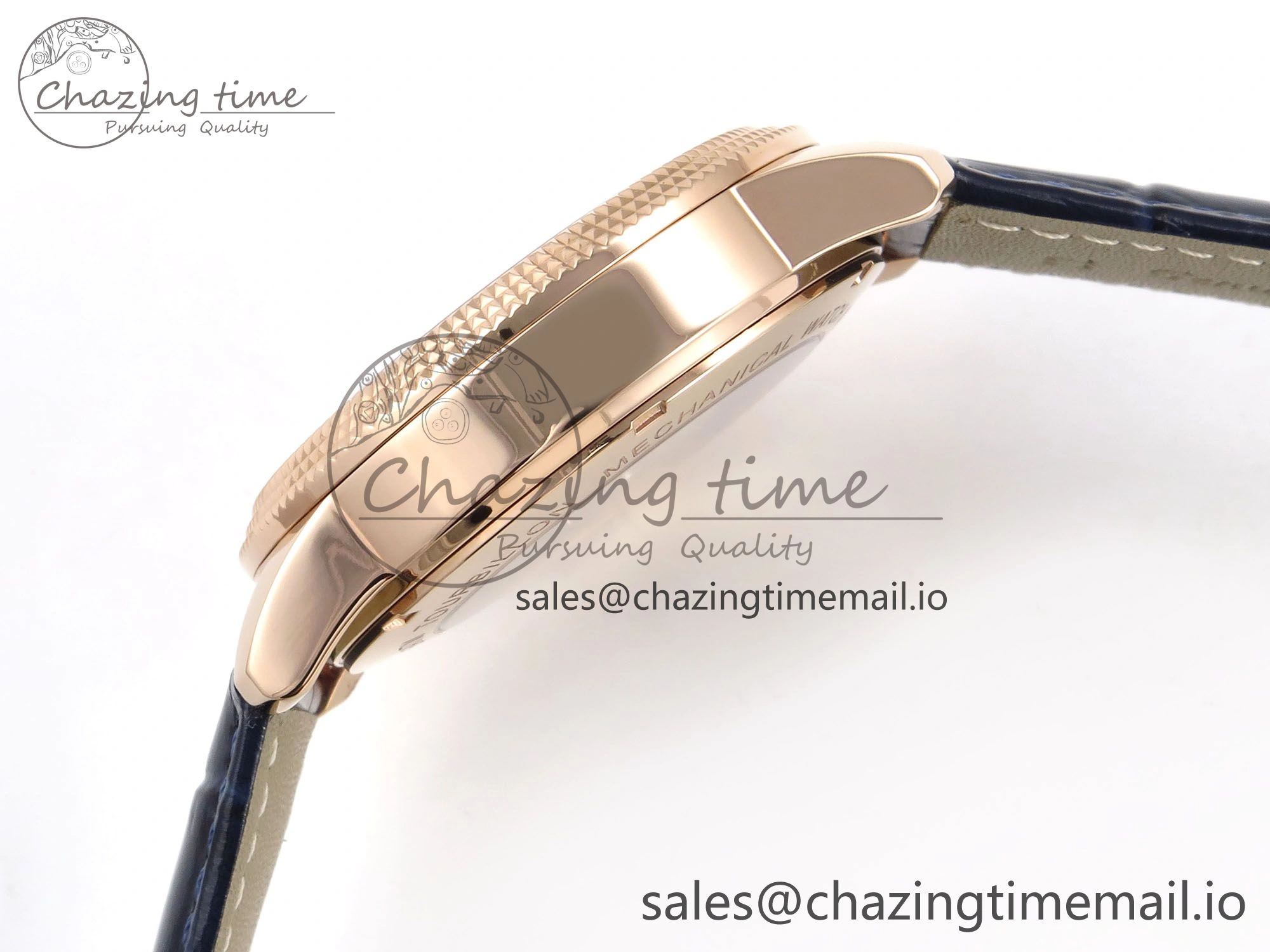 PP Tourbillon RG Texuted Bezel RMSF Edition Black Starry Dial on Blue Leather Strap MultiPurpose 8689