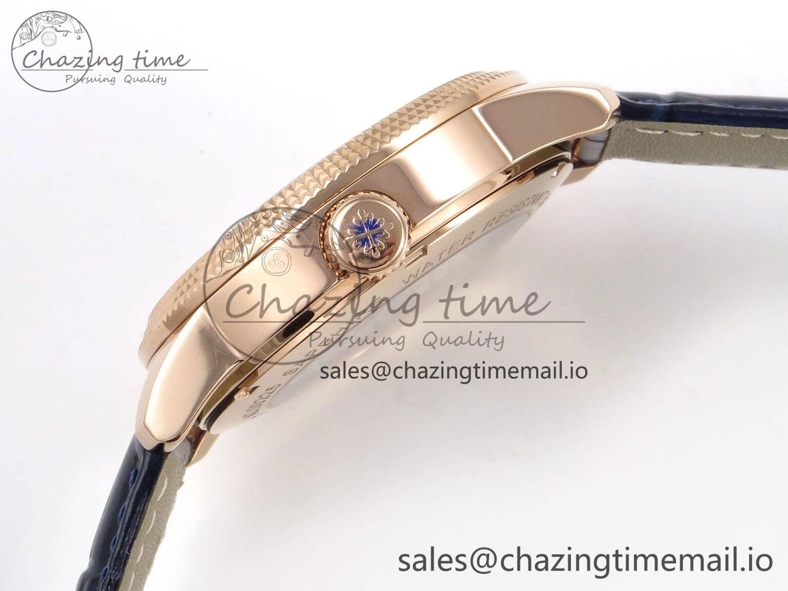 PP Tourbillon RG Texuted Bezel RMSF Edition Black Starry Dial on Blue Leather Strap MultiPurpose 8689