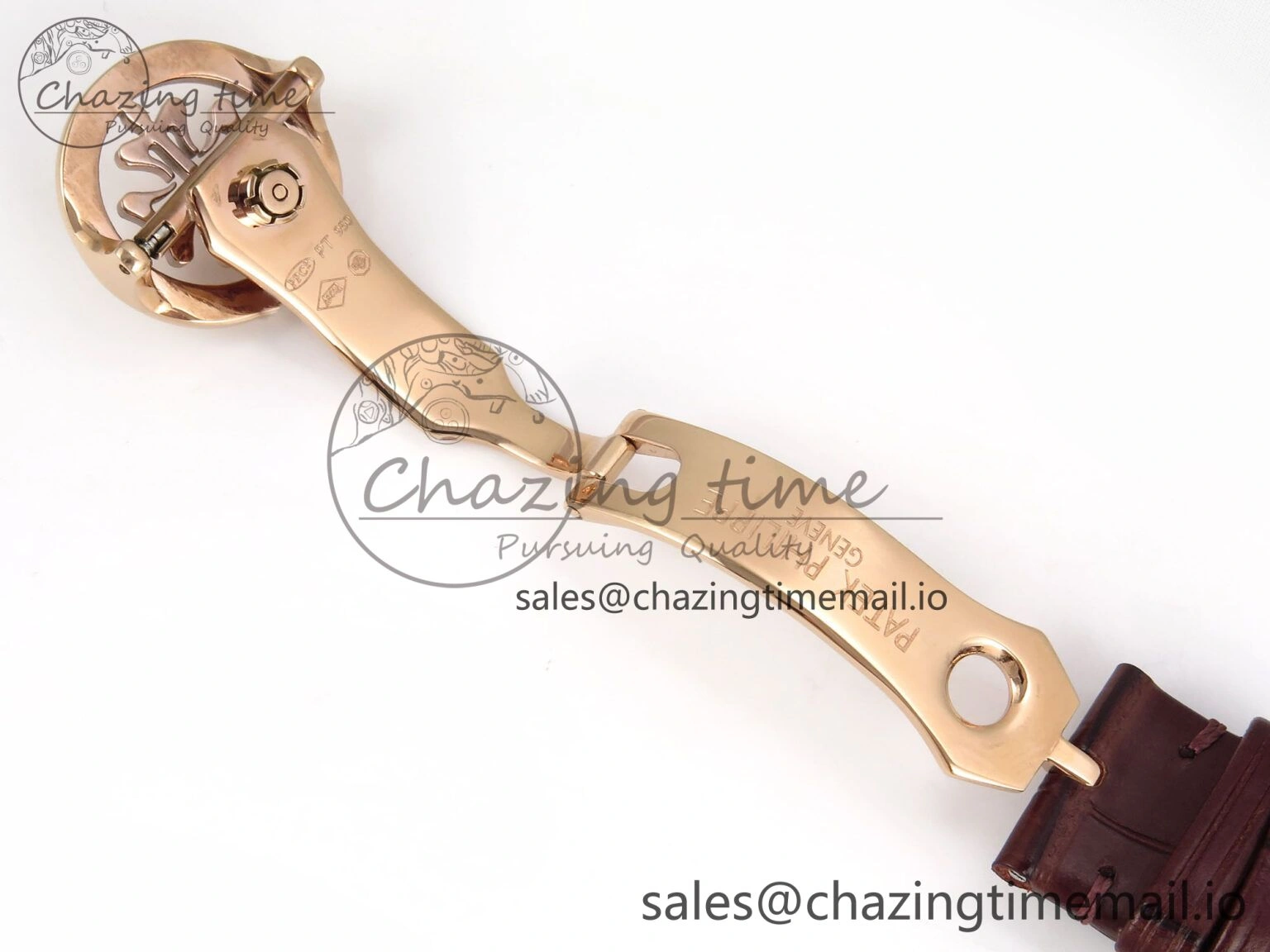 TravelReady PP Tourbillon RG Texuted Bezel RMSF Edition White Dial on Brown Leather Strap 8690