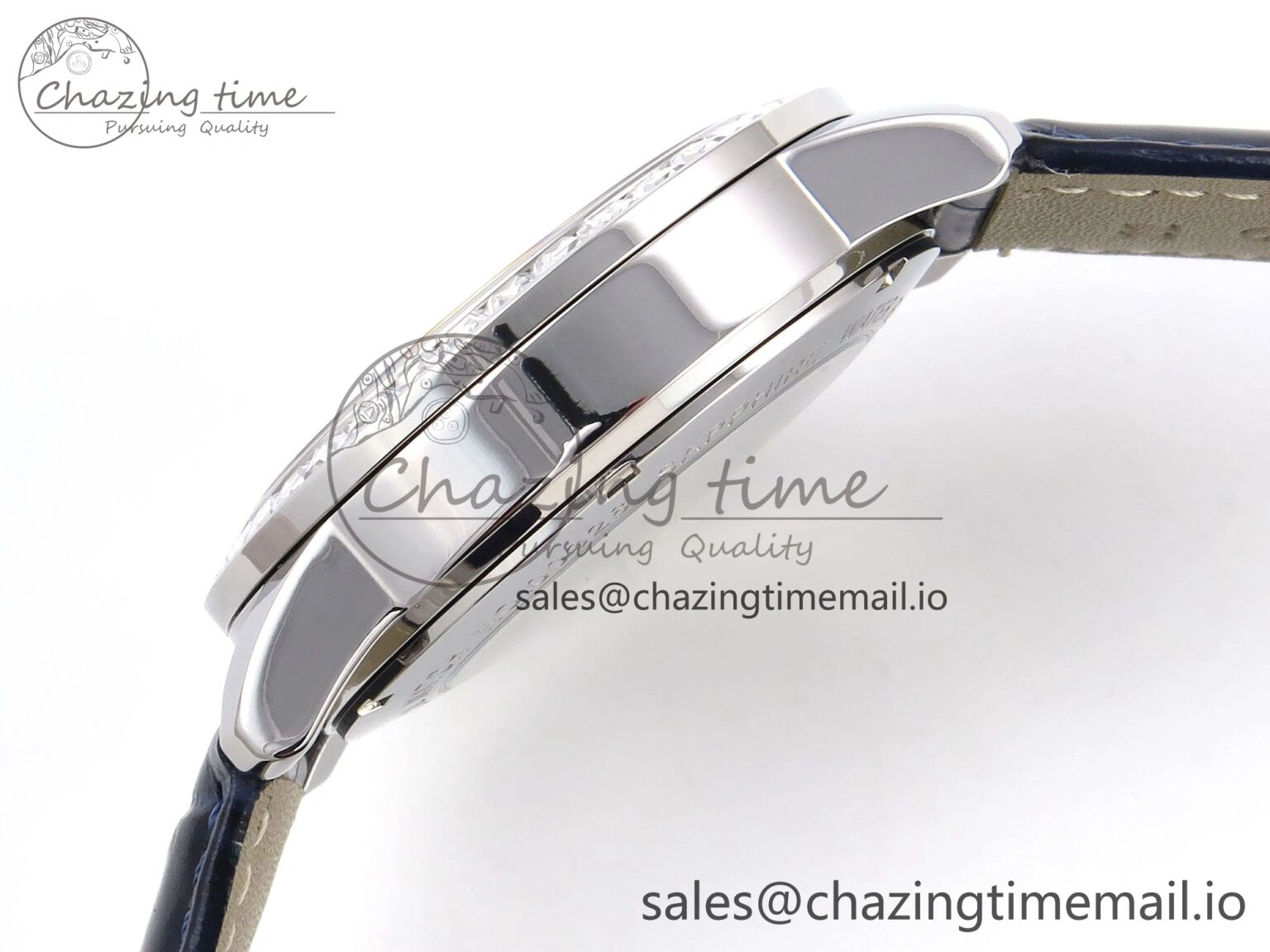 PP Tourbillon SS Diamonds Bezel RMSF Edition Black Starry Dial on Blue Leather Strap Thermal 8683