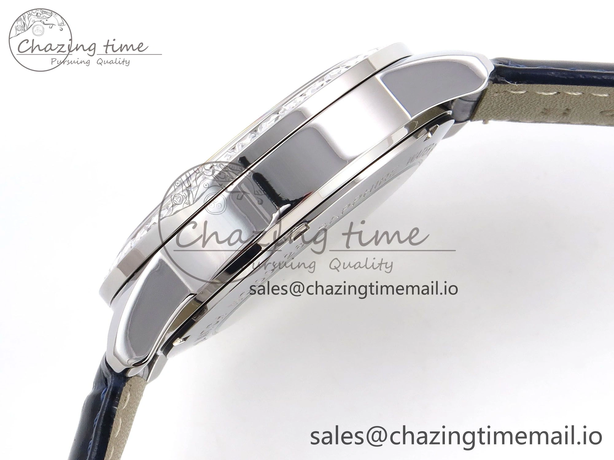 PP Tourbillon SS Diamonds Bezel RMSF Edition Black Starry Dial on Blue Leather Strap Thermal 8683