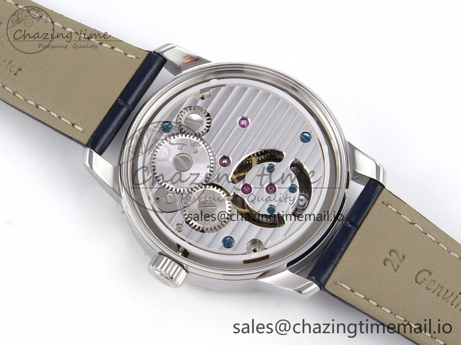 PP Tourbillon SS Diamonds Bezel RMSF Edition Black Starry Dial on Blue Leather Strap Thermal 8683