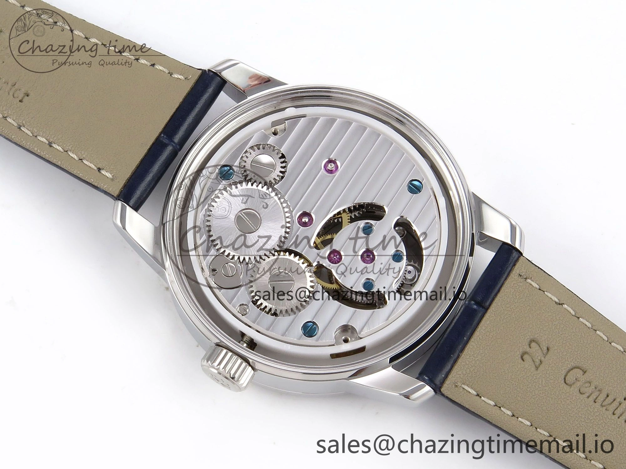 PP Tourbillon SS Diamonds Bezel RMSF Edition Black Starry Dial on Blue Leather Strap Thermal 8683