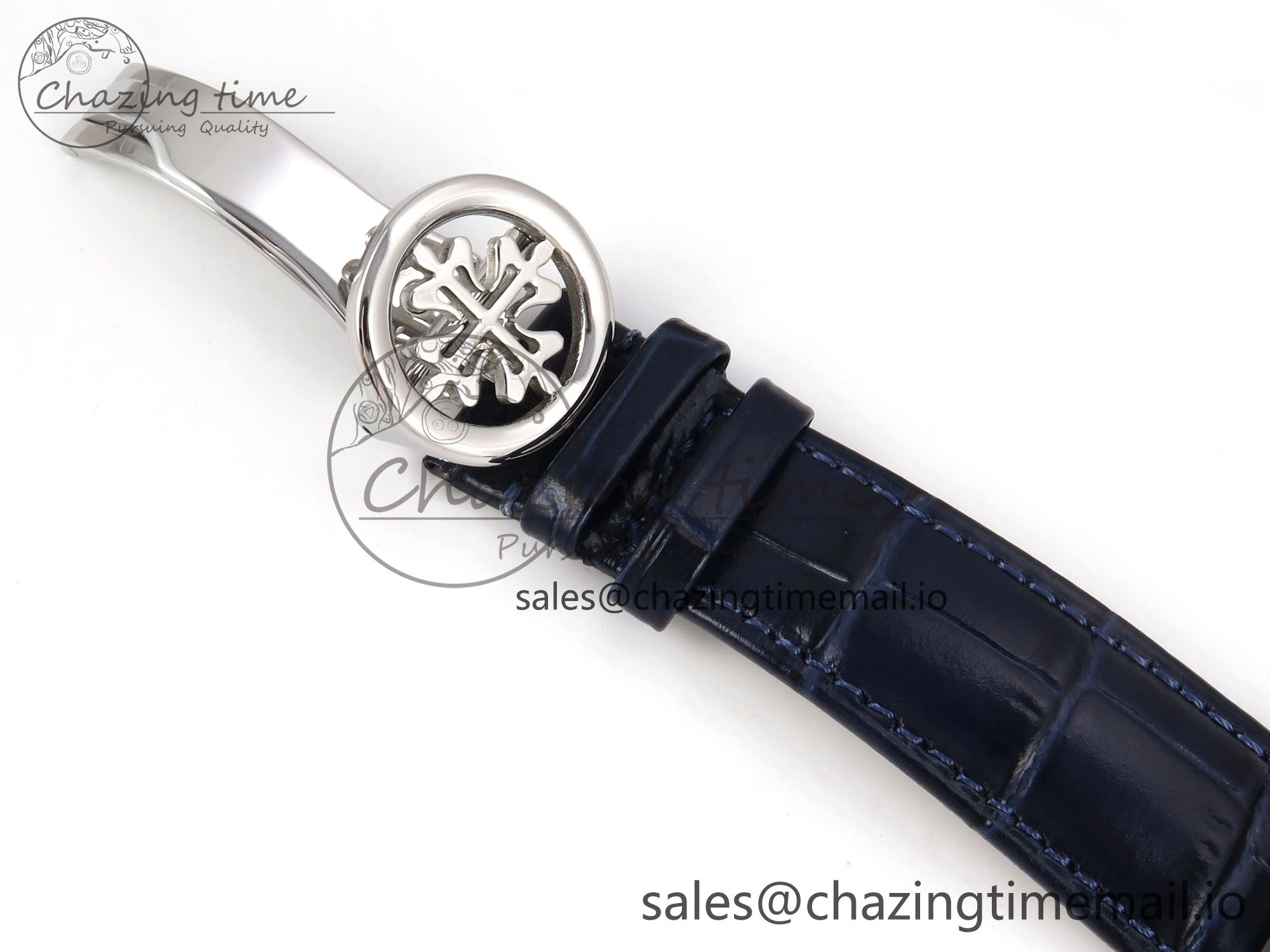 PP Tourbillon SS Diamonds Bezel RMSF Edition Black Starry Dial on Blue Leather Strap Thermal 8683