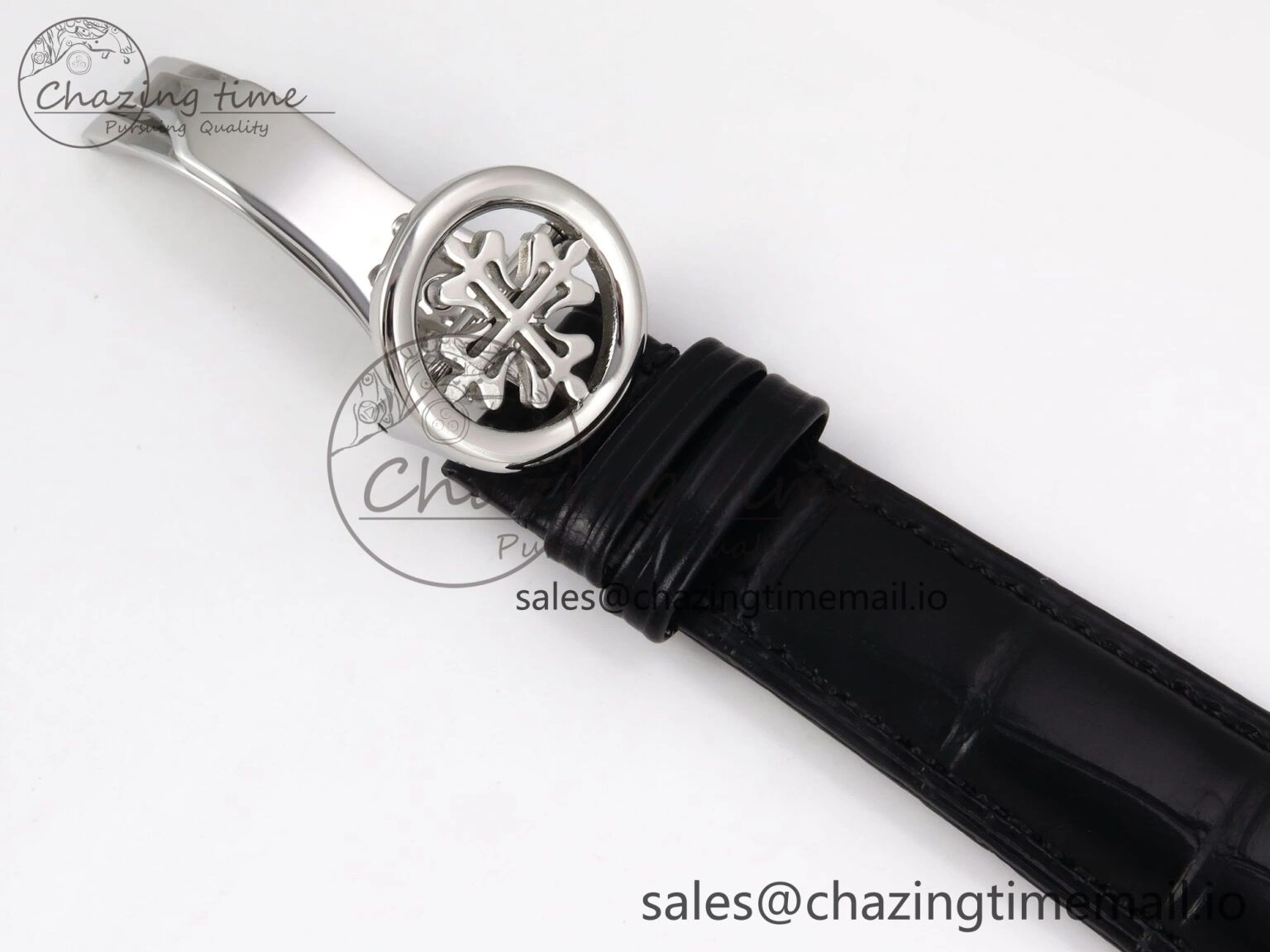 Vibrant PP Tourbillon SS Diamonds Bezel RMSF Edition White Dial on Black Leather Strap 8684
