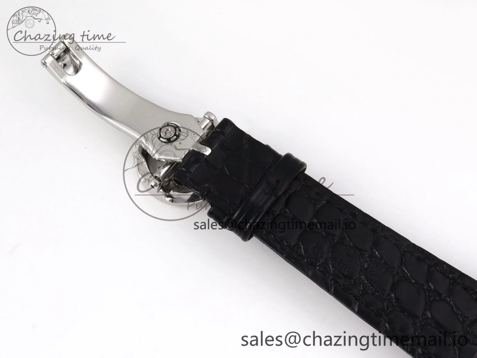 Vibrant PP Tourbillon SS Diamonds Bezel RMSF Edition White Dial on Black Leather Strap 8684