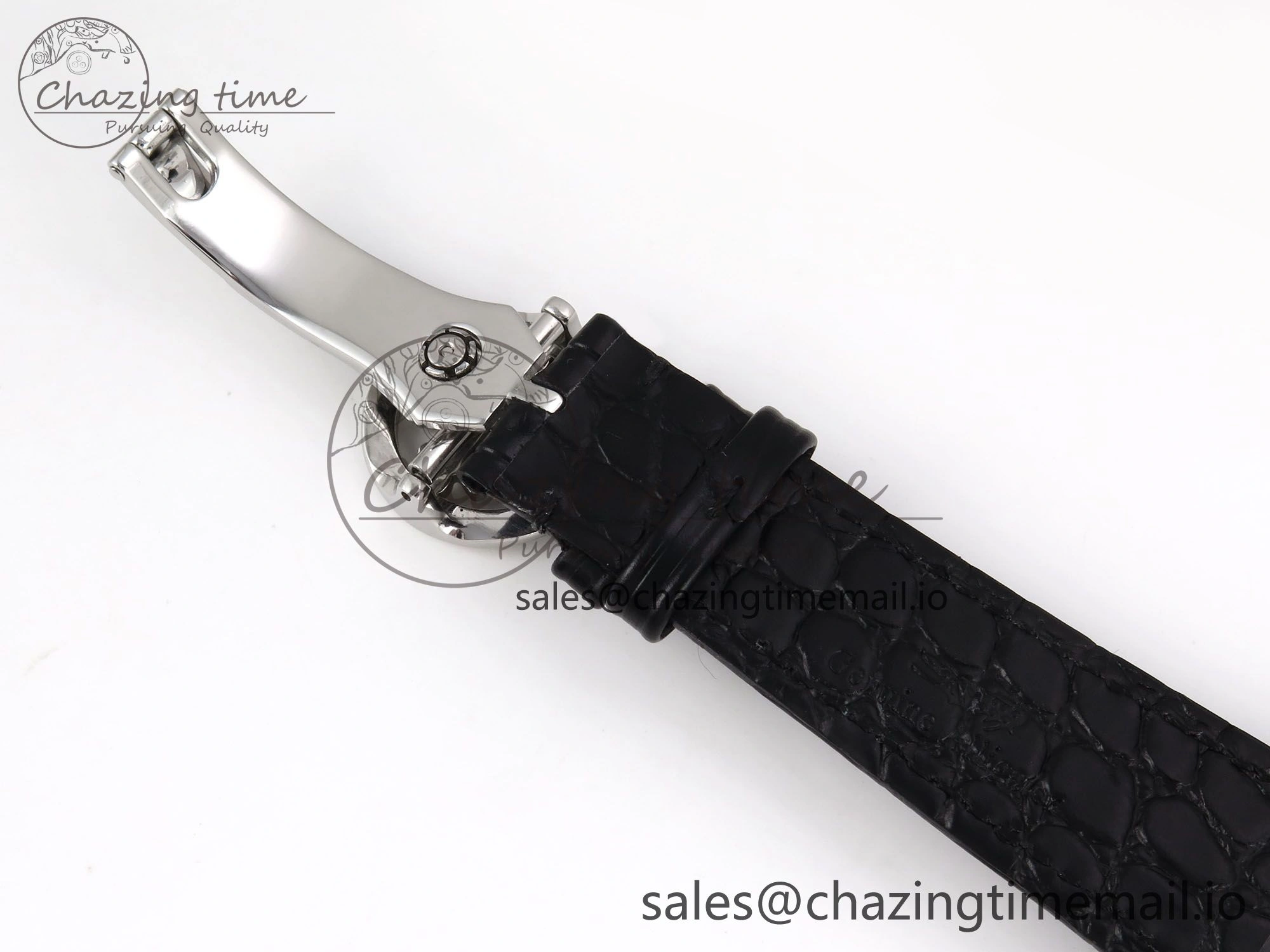 Vibrant PP Tourbillon SS Diamonds Bezel RMSF Edition White Dial on Black Leather Strap 8684