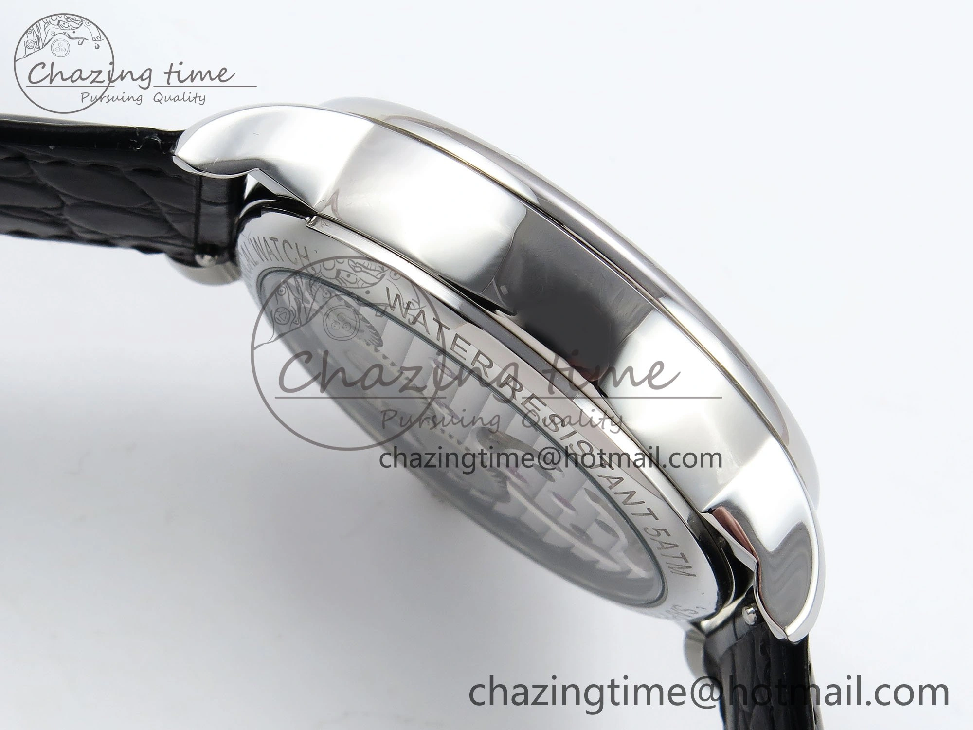 PP Tourbillon SS RMSF Edition Blue Dial on Blue Leather Strap Flexible 9868