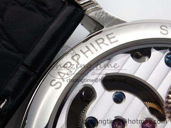 PP Tourbillon SS RMSF Edition Blue Dial on Blue Leather Strap Flexible 9868