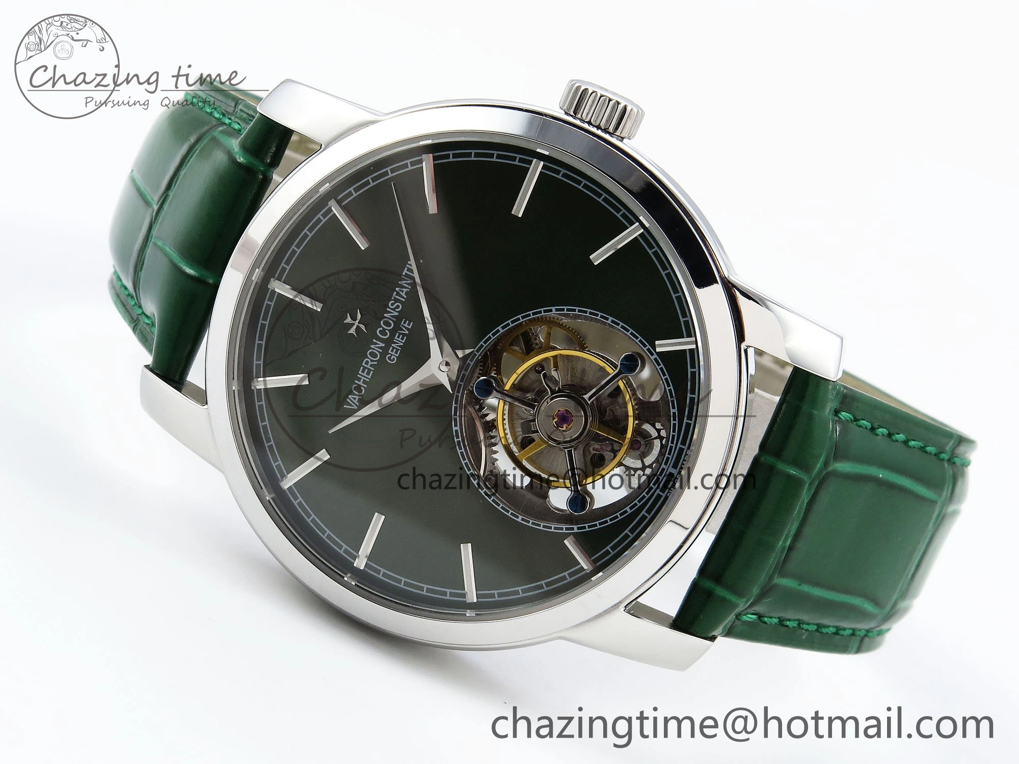 PP Tourbillon SS RMSF Edition Green Dial on Green Leather Strap AllSeason 9867