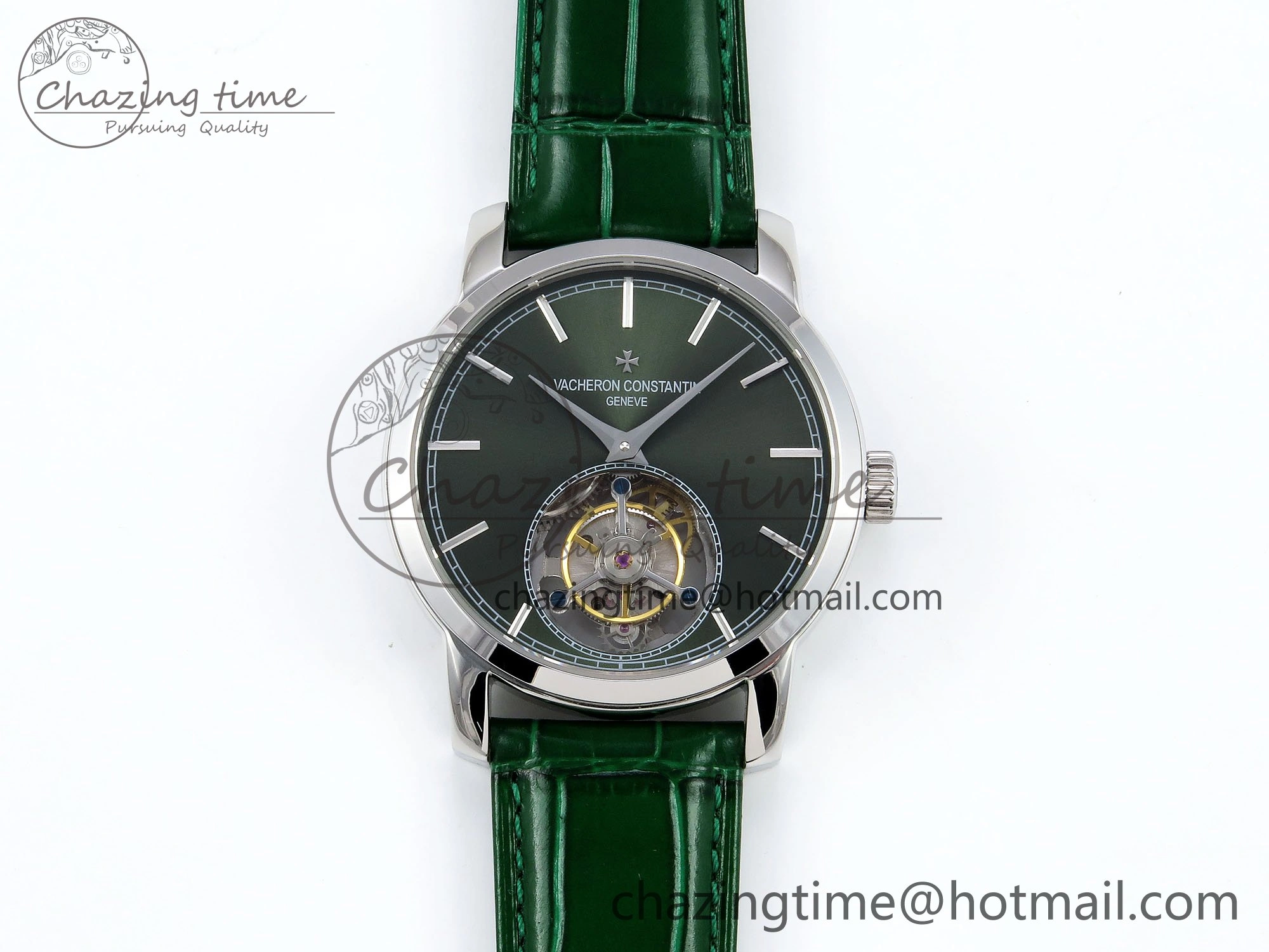 PP Tourbillon SS RMSF Edition Green Dial on Green Leather Strap AllSeason 9867