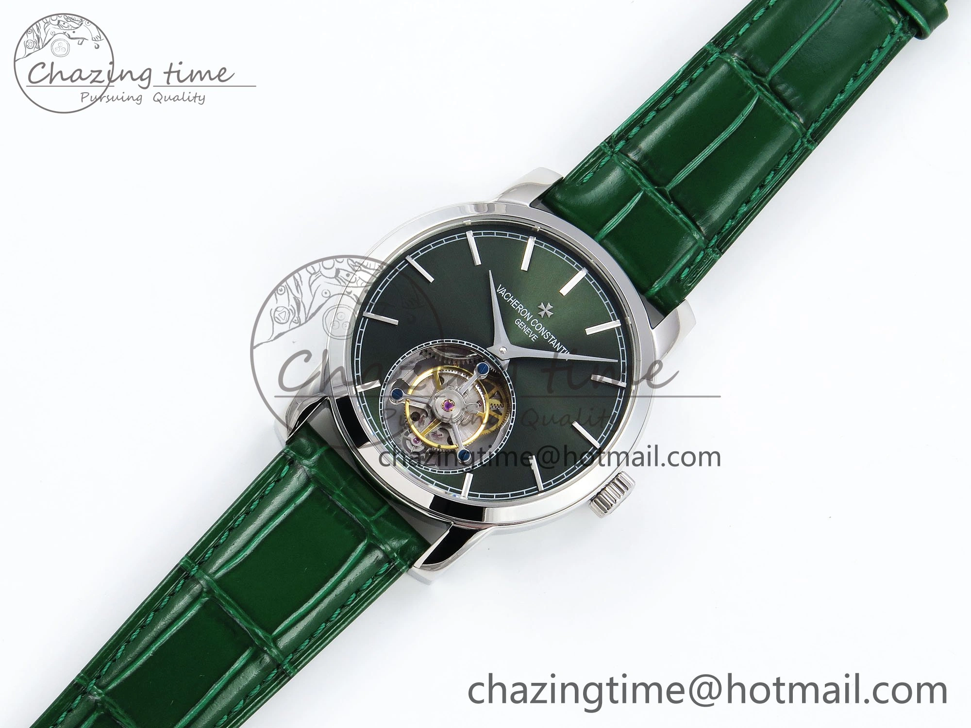 PP Tourbillon SS RMSF Edition Green Dial on Green Leather Strap AllSeason 9867