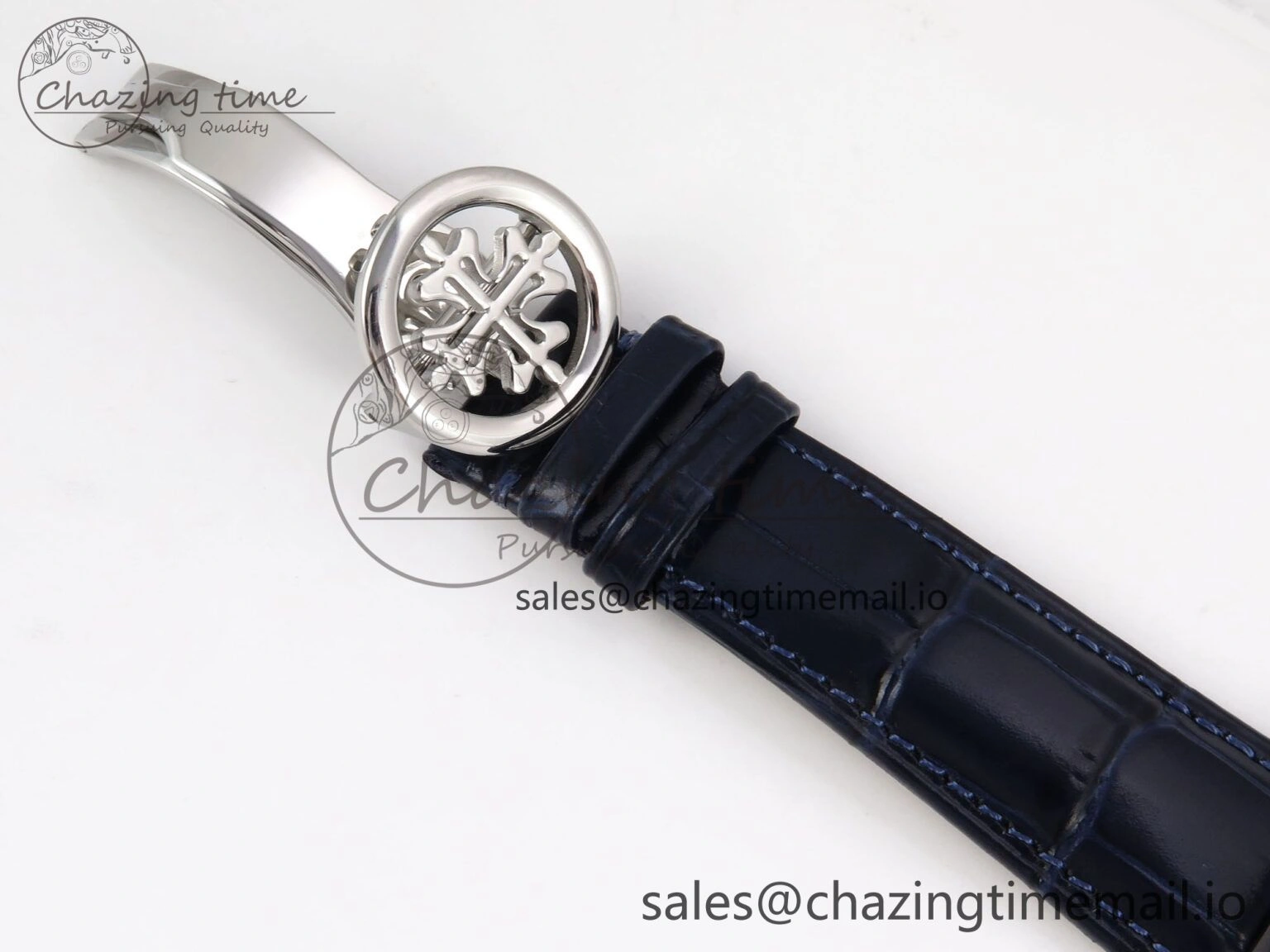 PP Tourbillon SS Rainbow Bezel RMSF Edition Black Starry Dial on Blue Leather Strap DailyWear 8687