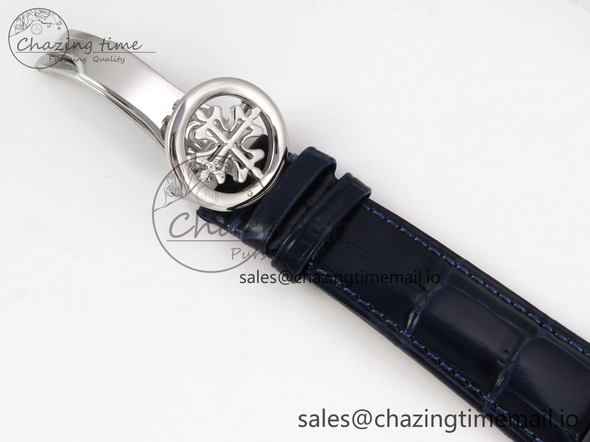 PP Tourbillon SS Rainbow Bezel RMSF Edition Black Starry Dial on Blue Leather Strap DailyWear 8687