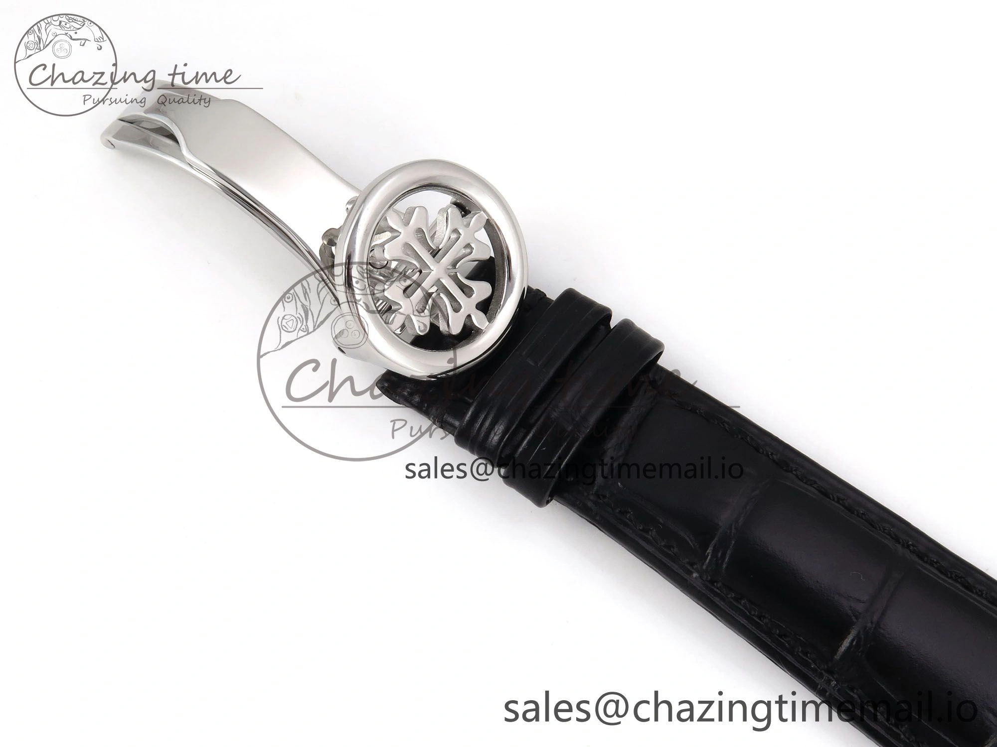 Efficient PP Tourbillon SS Rainbow Bezel RMSF Edition White Dial on Black Leather Strap 8688