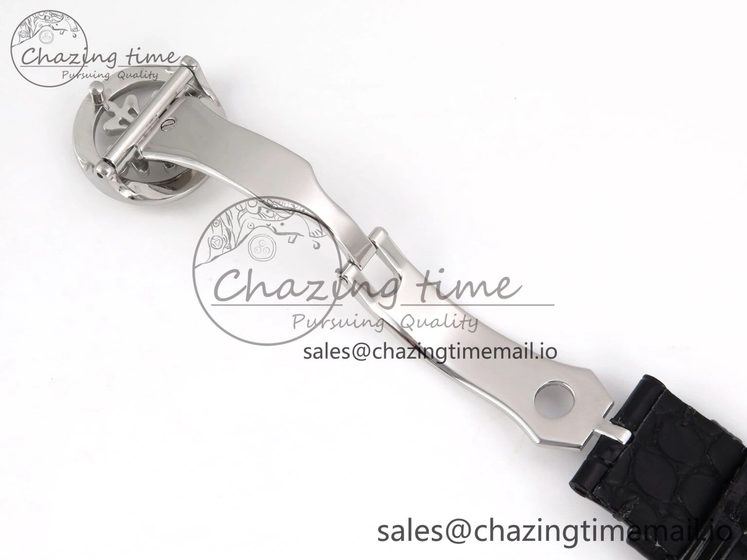 Efficient PP Tourbillon SS Rainbow Bezel RMSF Edition White Dial on Black Leather Strap 8688
