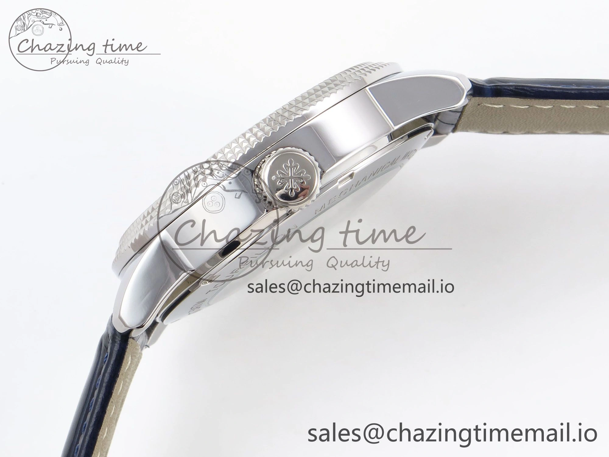 PP Tourbillon SS Texuted Bezel RMSF Edition Black Starry Dial on Blue Leather Strap EasyCare 8691