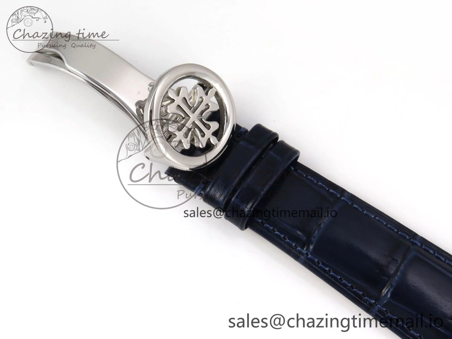 PP Tourbillon SS Texuted Bezel RMSF Edition Black Starry Dial on Blue Leather Strap EasyCare 8691