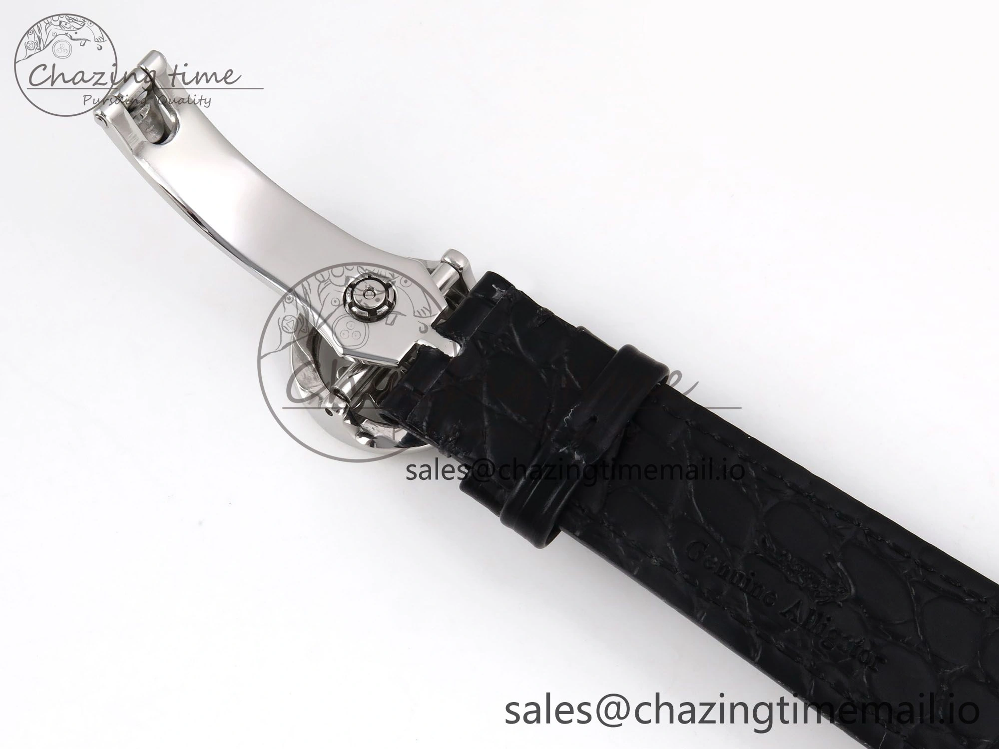 PP Tourbillon SS Texuted Bezel RMSF Edition White Dial on Black Leather Strap EasyMatch 8692