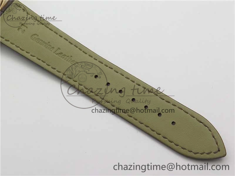 PanoInverse 42mm RG TZF Best Edition Silver Black Dial on Brown Leather Strap A23J WellDesigned 6624
