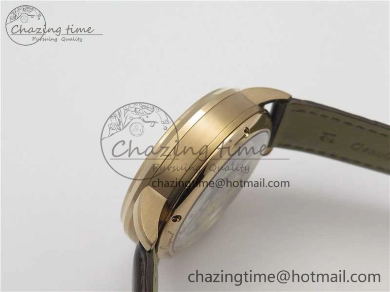 PanoInverse 42mm RG TZF Best Edition Silver Black Dial on Brown Leather Strap A23J WellDesigned 6624