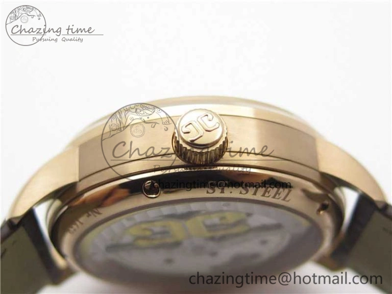 PanoInverse 42mm RG TZF Best Edition Silver Black Dial on Brown Leather Strap A23J WellDesigned 6624