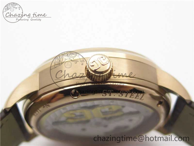 PanoInverse 42mm RG TZF Best Edition Silver Black Dial on Brown Leather Strap A23J WellDesigned 6624