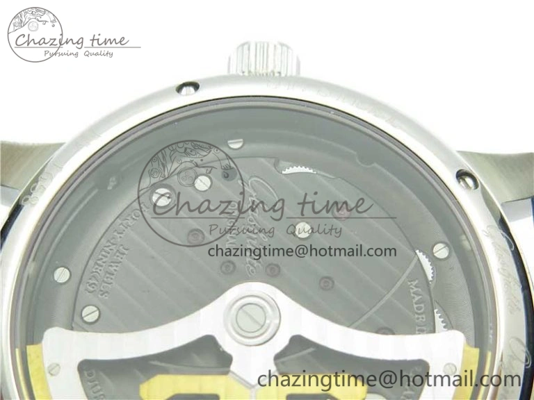 Unique PanoInverse 42mm SS TZF Best Edition Black Dial on Black Leather Strap A23J 6627