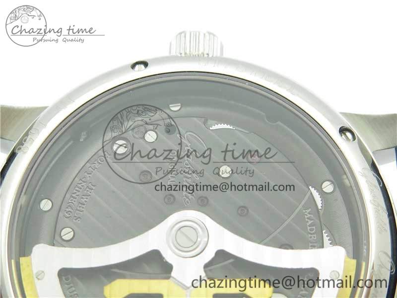 Unique PanoInverse 42mm SS TZF Best Edition Black Dial on Black Leather Strap A23J 6627