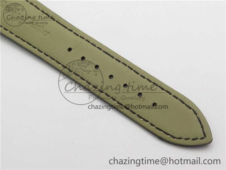 PanoInverse 42mm SS TZF Best Edition Silver Black Dial on Black Leather Strap A23J Thermal 6628