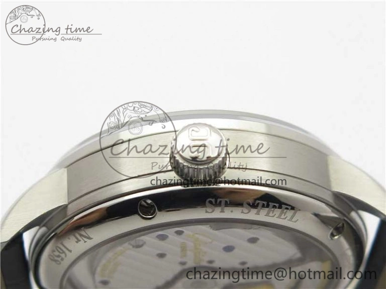 PanoInverse 42mm SS TZF Best Edition Silver White Dial on Black Leather Strap A23J FreshLook 6629