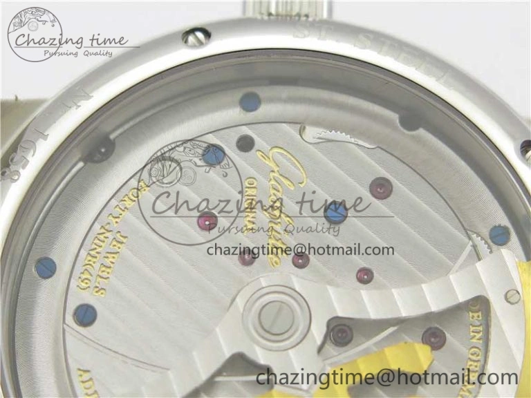 PanoInverse 42mm SS TZF Best Edition Silver White Dial on Black Leather Strap A23J FreshLook 6629