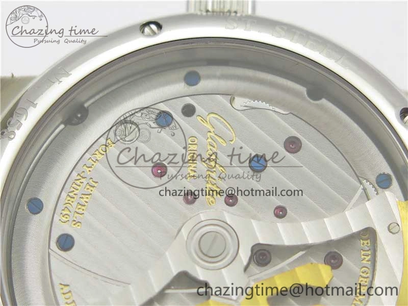 PanoInverse 42mm SS TZF Best Edition Silver White Dial on Black Leather Strap A23J FreshLook 6629