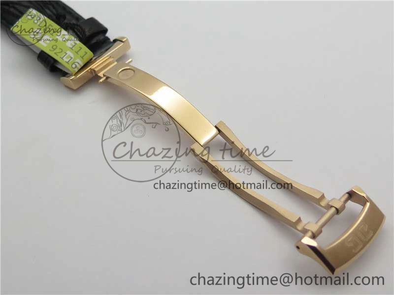 EyeCatching PanoMaticLunar RG TZF White Dial on Black Leather Strap A23J 4863