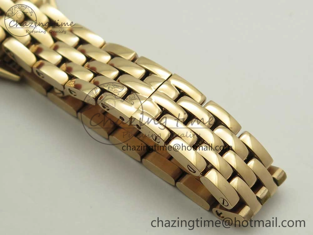 SoftTouch Panthère Secrete Ladies 22mm RG 8848F 1:1 Best Edition White Dial Diamonds Bezel on RG Bracelet Ronda Quartz 10608