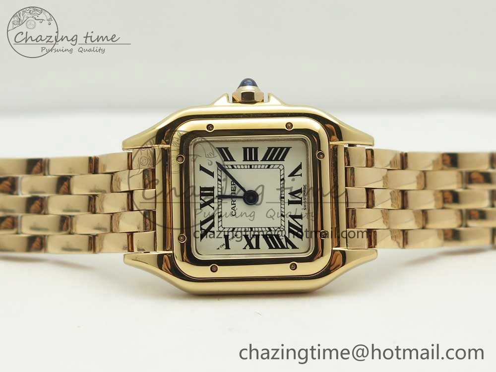 Stylish Panthère Secrete Ladies 22mm RG 8848F 1:1 Best Edition White Dial on RG Bracelet Ronda Quartz 10610