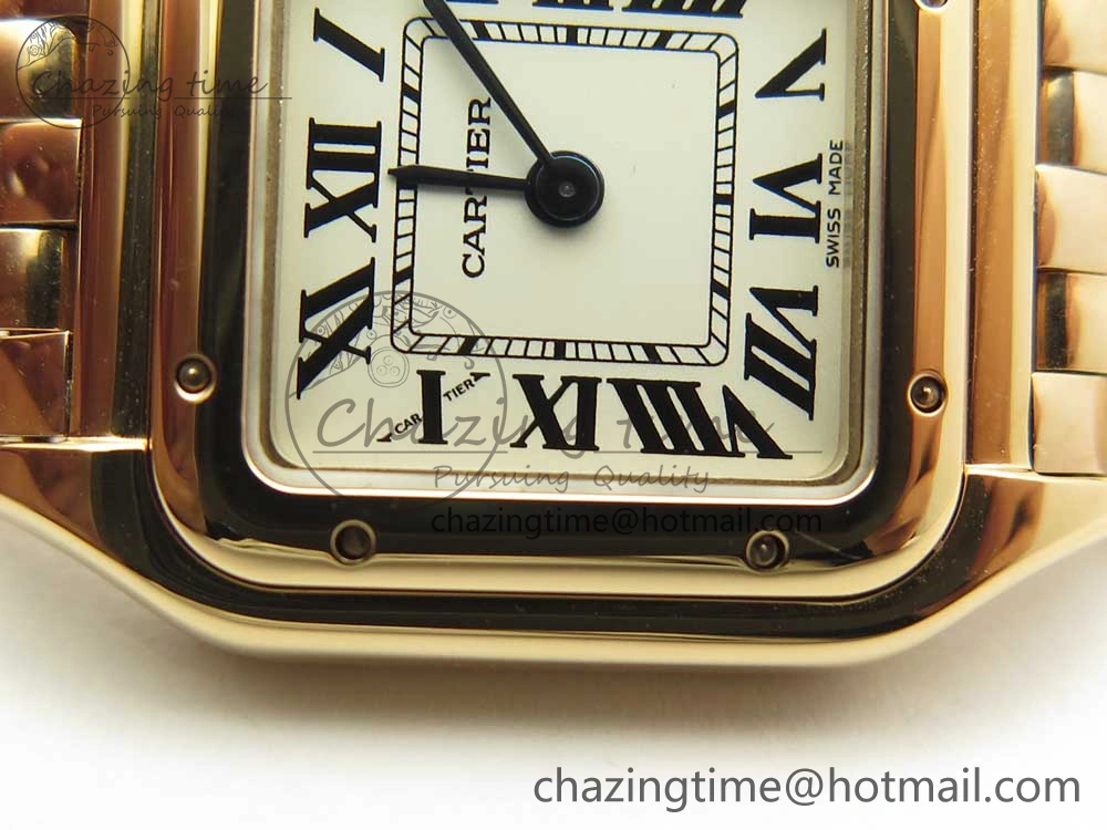Stylish Panthère Secrete Ladies 22mm RG 8848F 1:1 Best Edition White Dial on RG Bracelet Ronda Quartz 10610