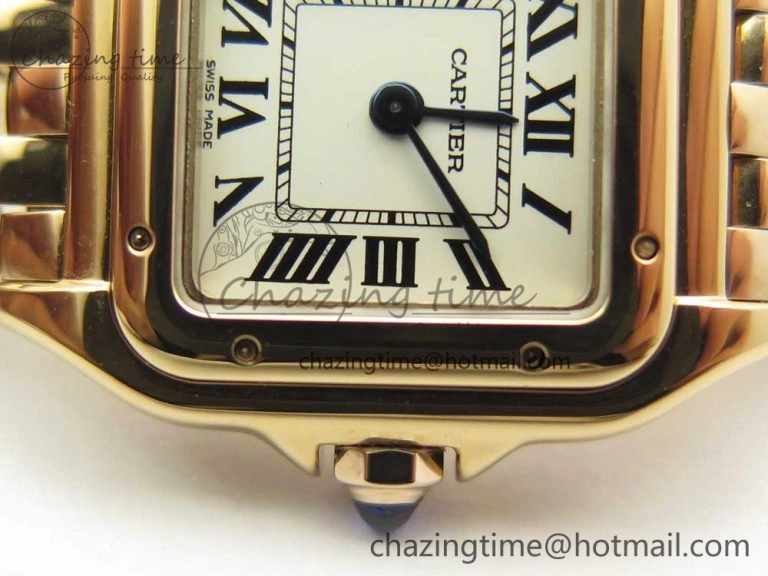 Stylish Panthère Secrete Ladies 22mm RG 8848F 1:1 Best Edition White Dial on RG Bracelet Ronda Quartz 10610