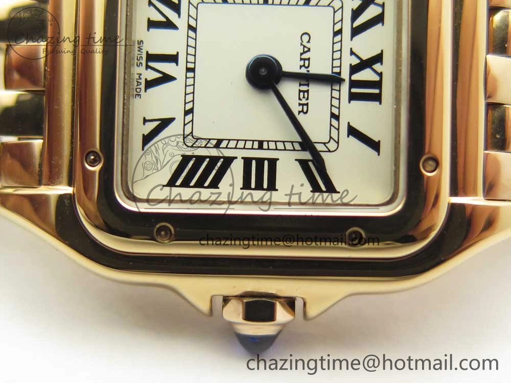 Stylish Panthère Secrete Ladies 22mm RG 8848F 1:1 Best Edition White Dial on RG Bracelet Ronda Quartz 10610